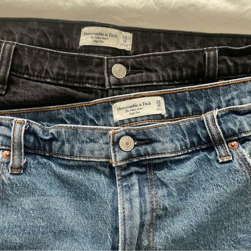 BUNDLE! Curve Love High Rise Mom Short PACK OF TWO (Black and Blue)